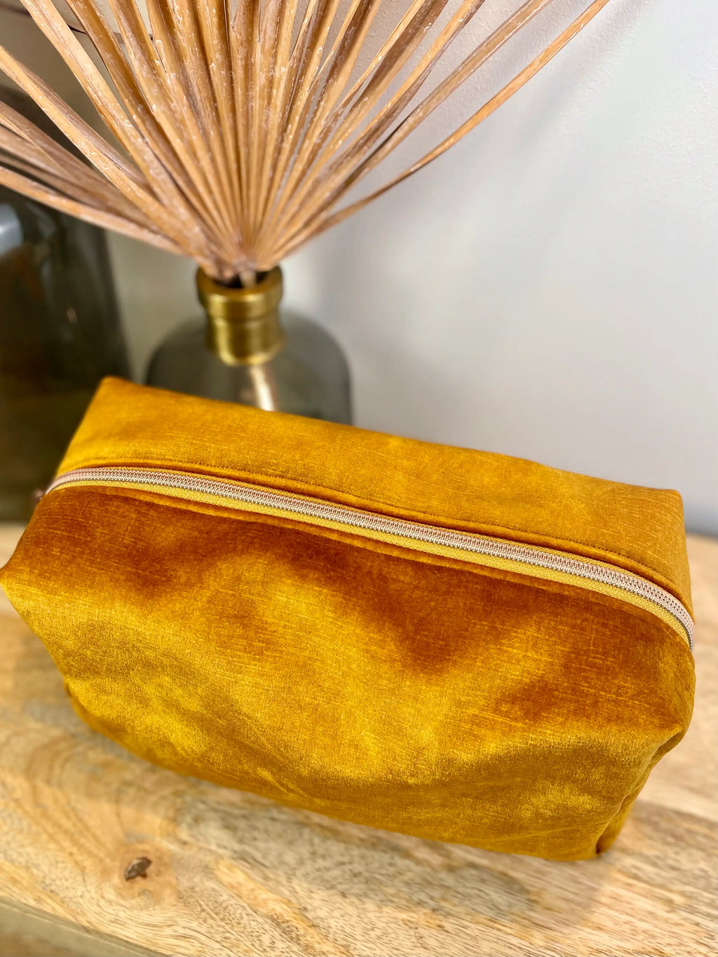 Nähset BOX BAG VELVET curry