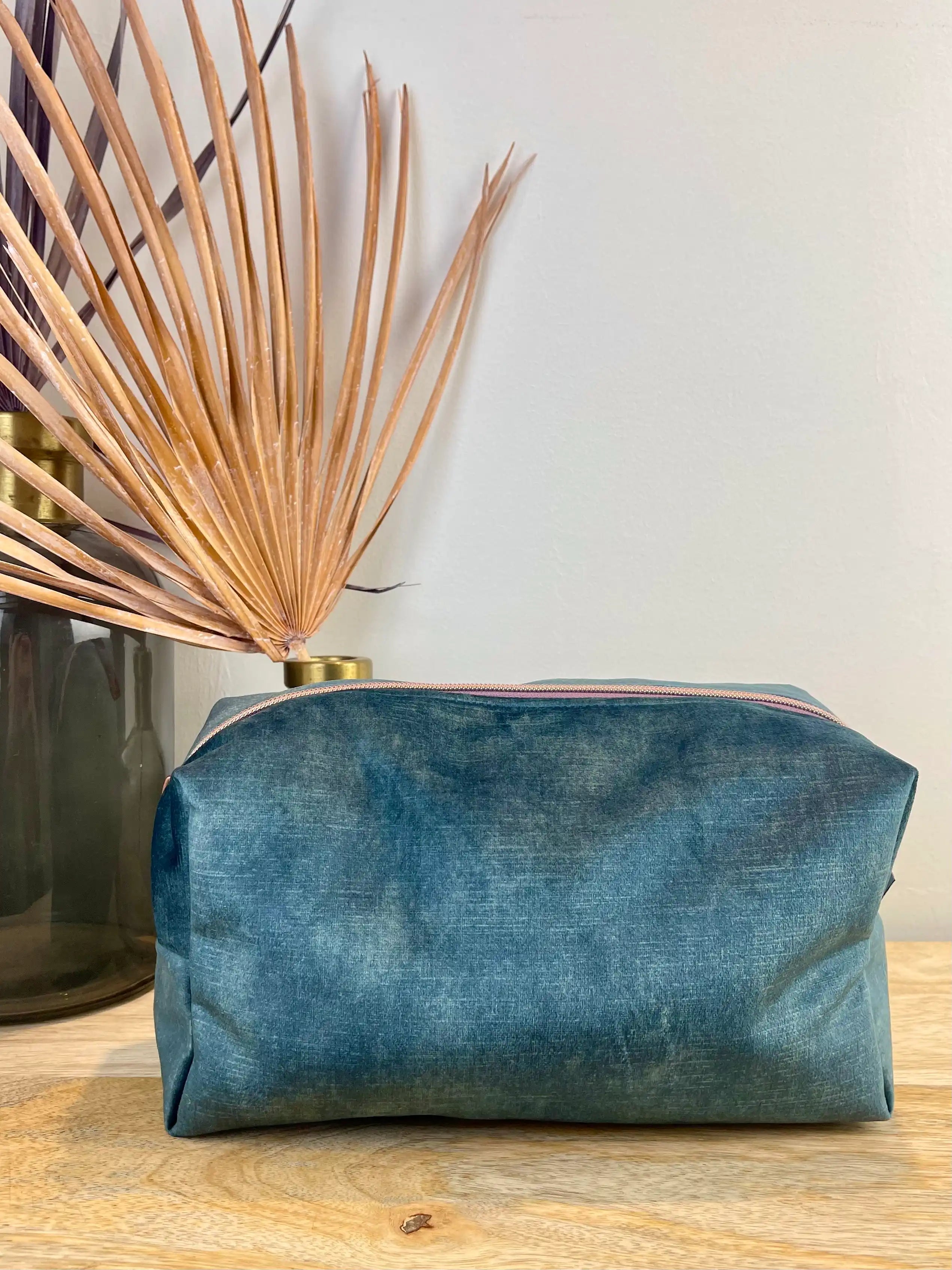 Nähset BOX BAG VELVET petrol