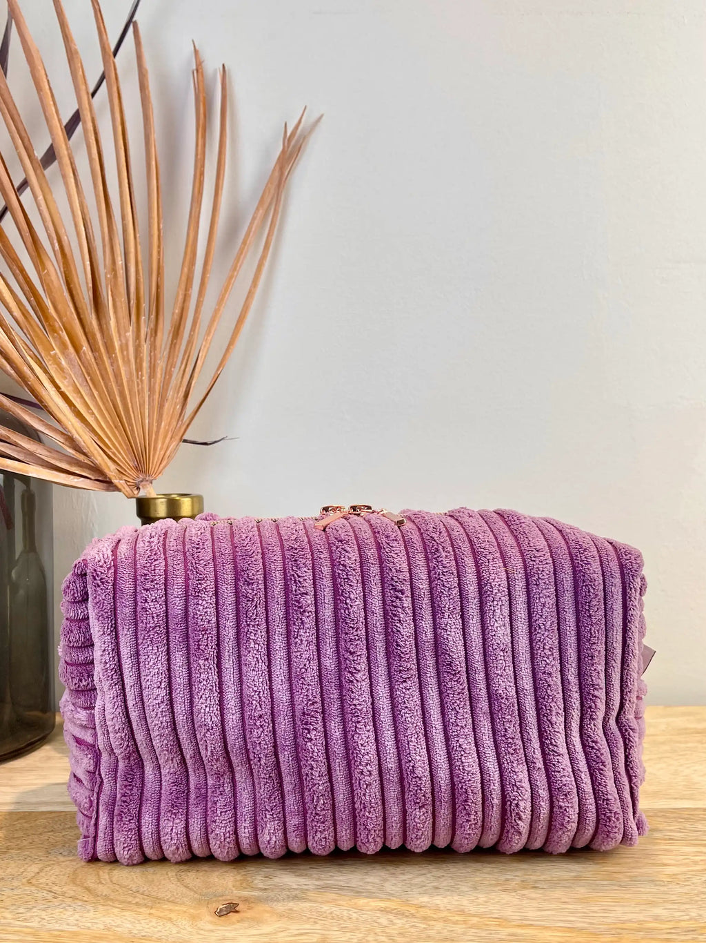 Nähset BOX BAG VELVET STRIPES altrosa