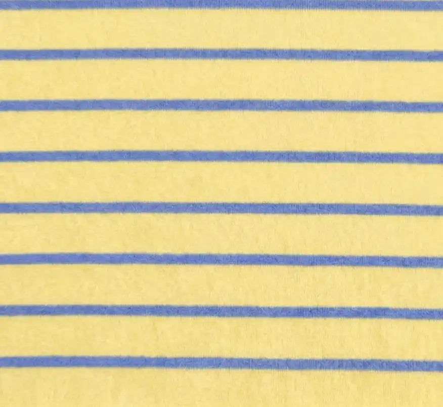 Baumwoll FROTTEE STRIPES butter/blau