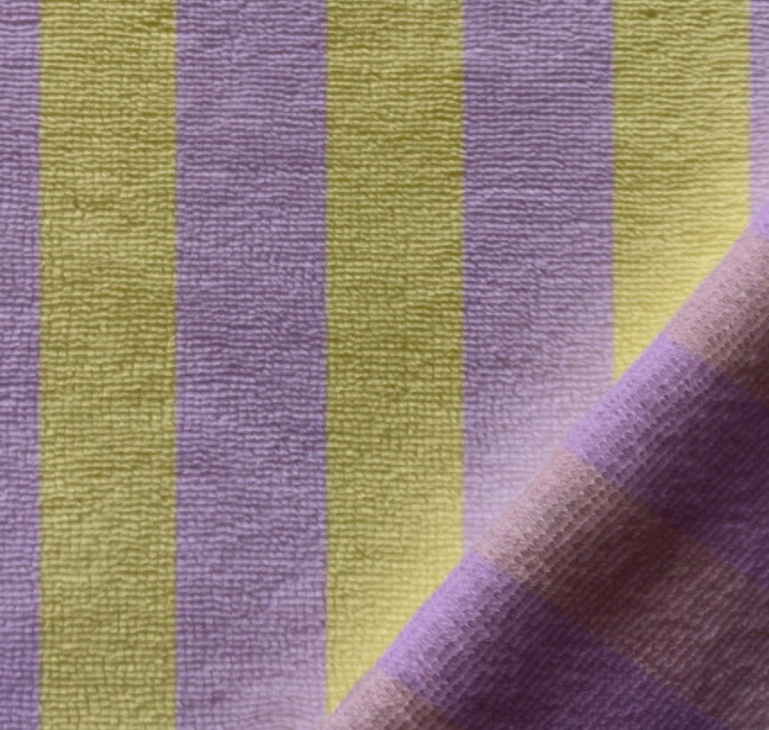 Bambus FROTTEE STRIPES flieder