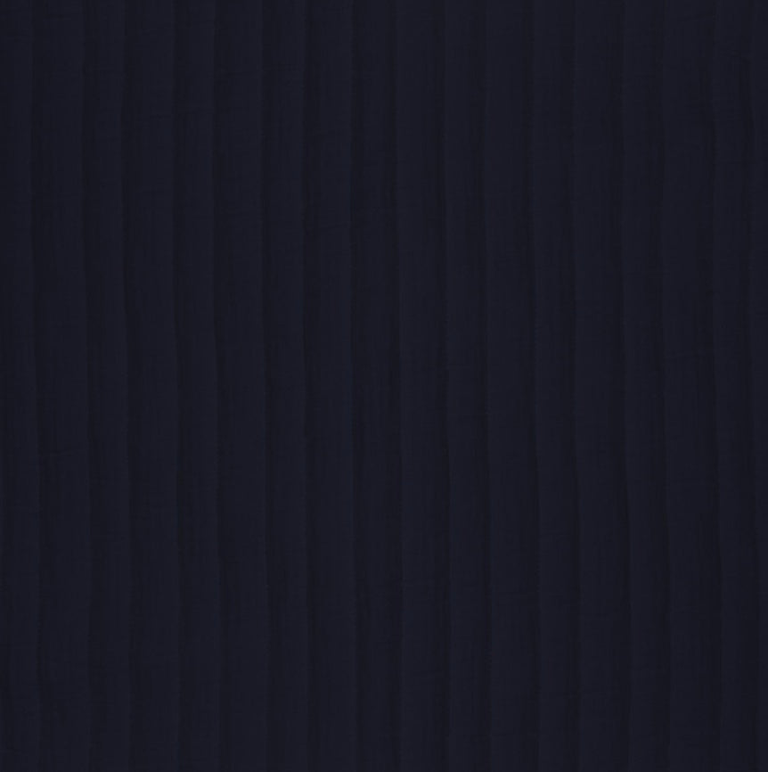 Musselin gesteppt STRIPES nachtblau