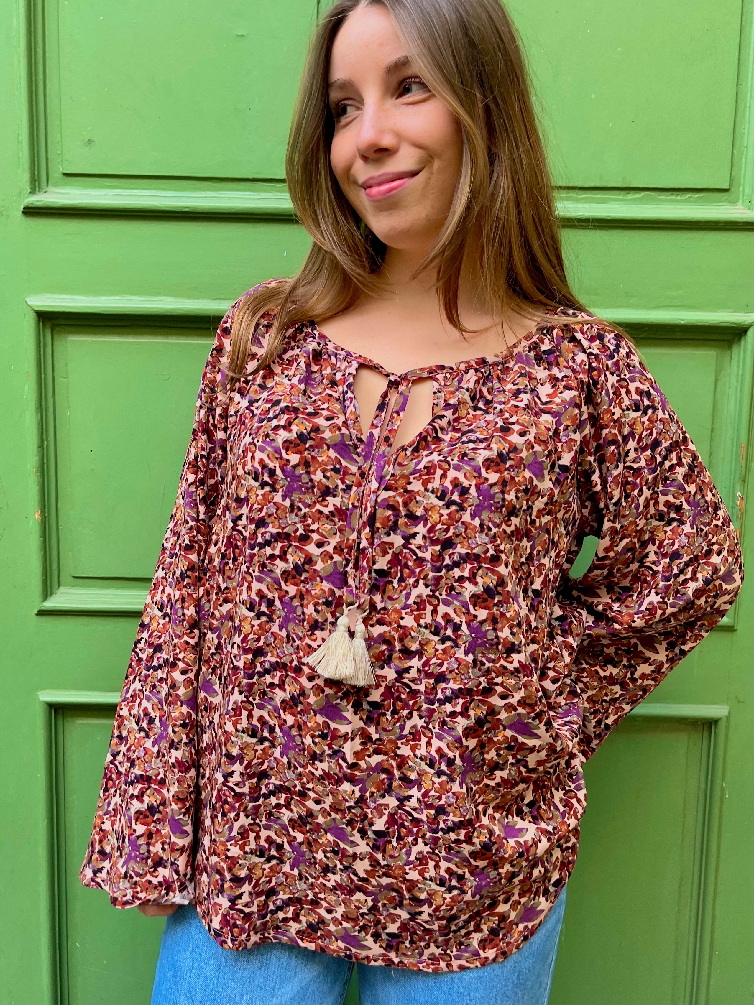 Boho Tunika Viskose Flowers