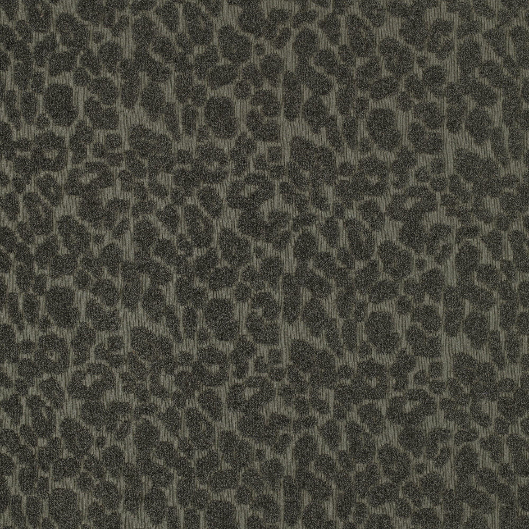 Frottee Jersey ANIMAL SKIN dunkelgrün
