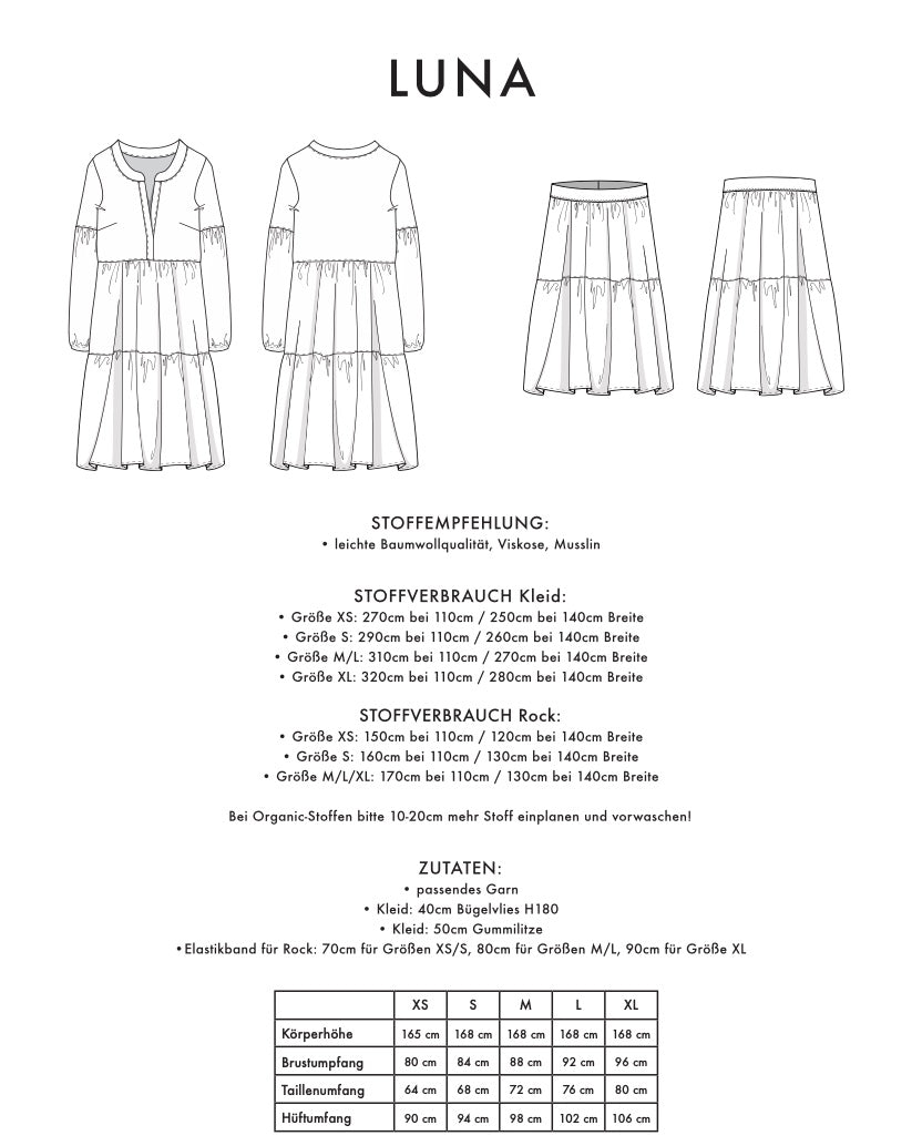 Schnittmuster DRESS LUNA