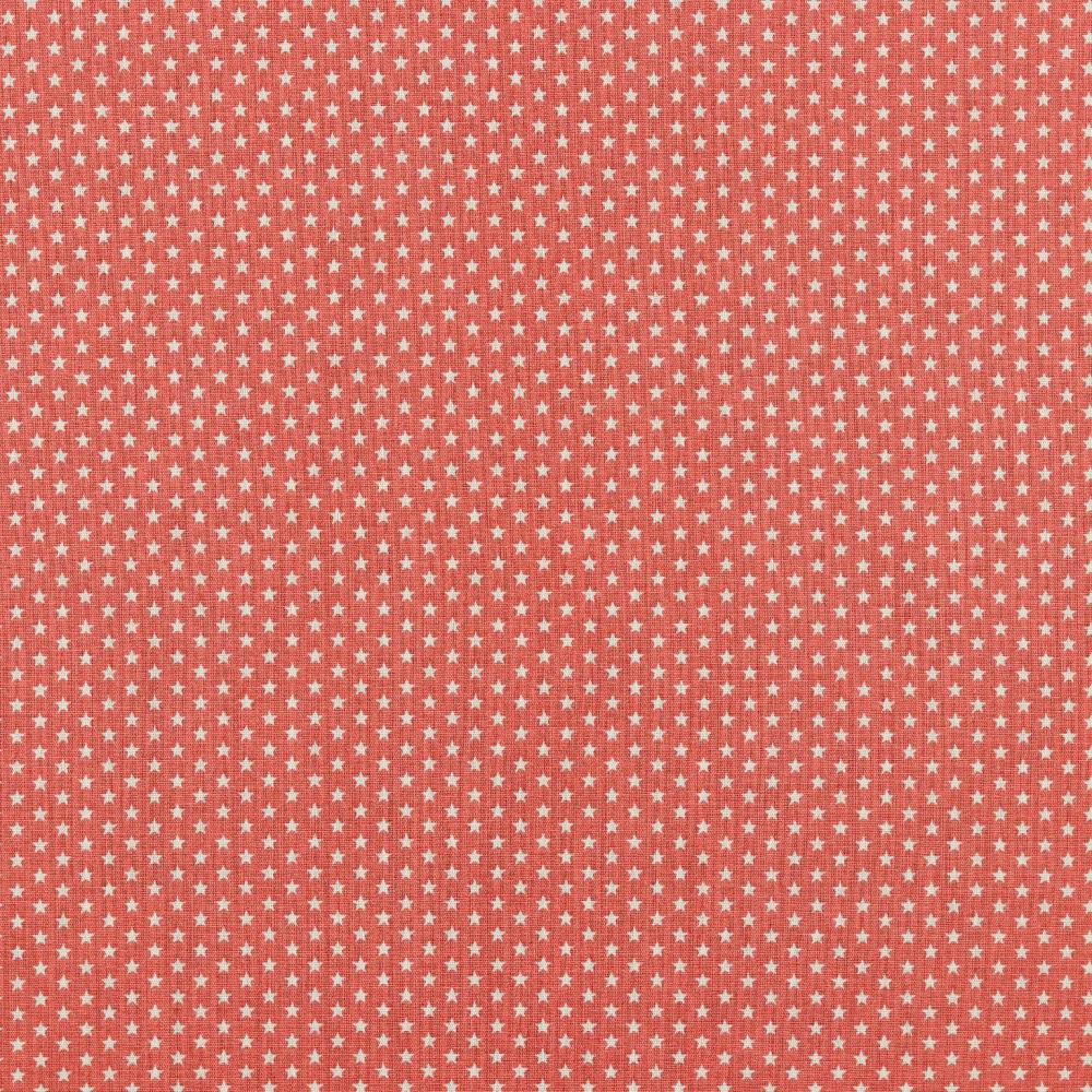 Baumwolle Popeline MINI STARS koralle