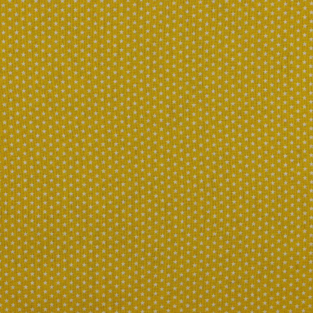 Baumwolle Popeline MINI STARS gelb