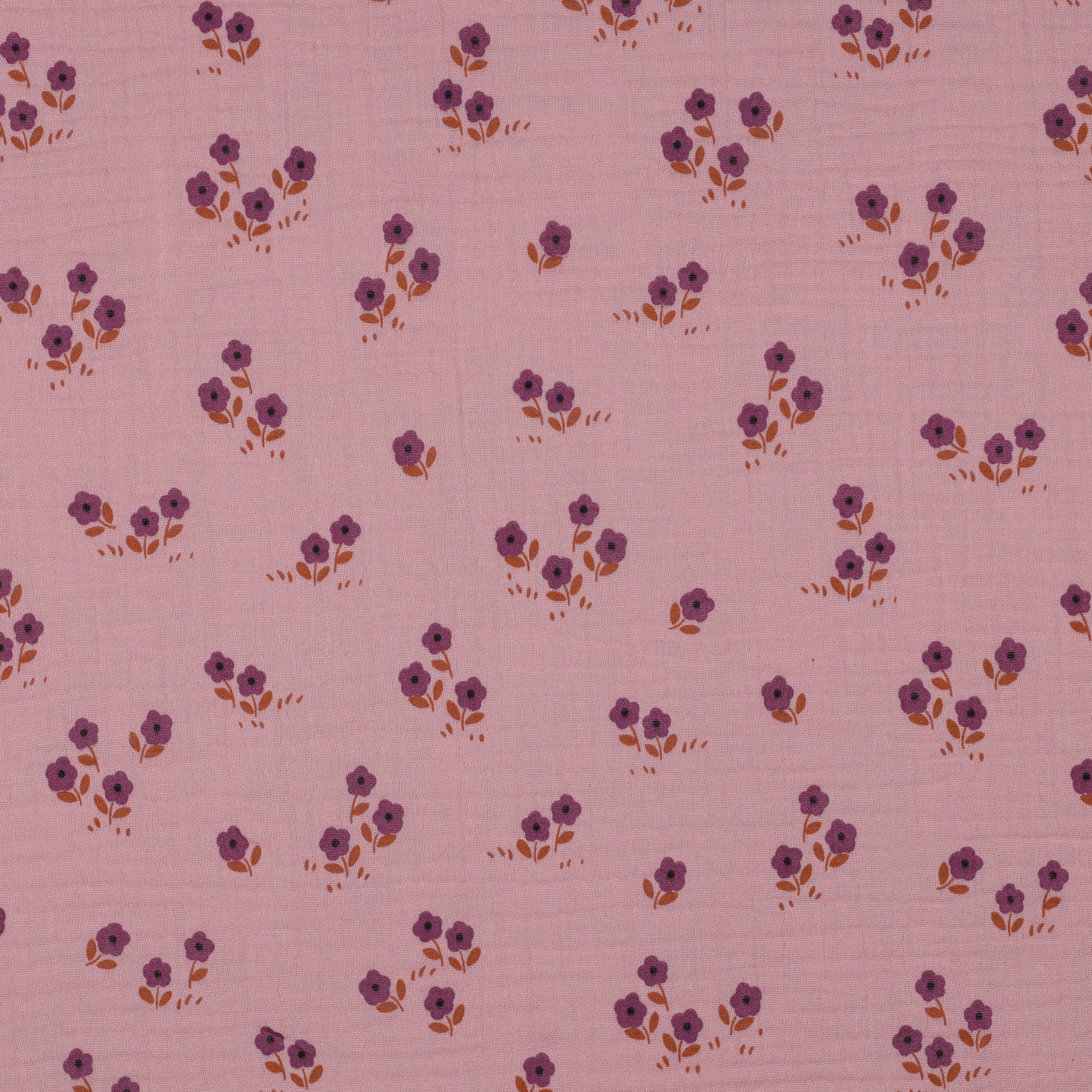 Musselin BLÜMCHEN mauve