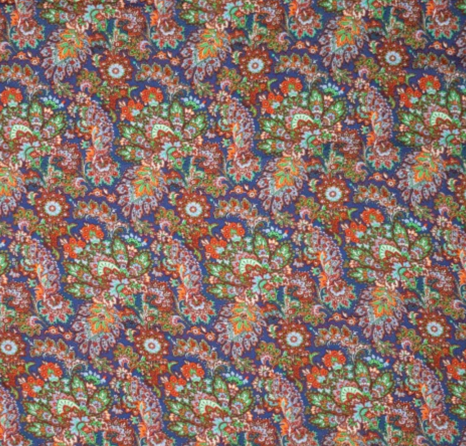 Viskose Paisley blau