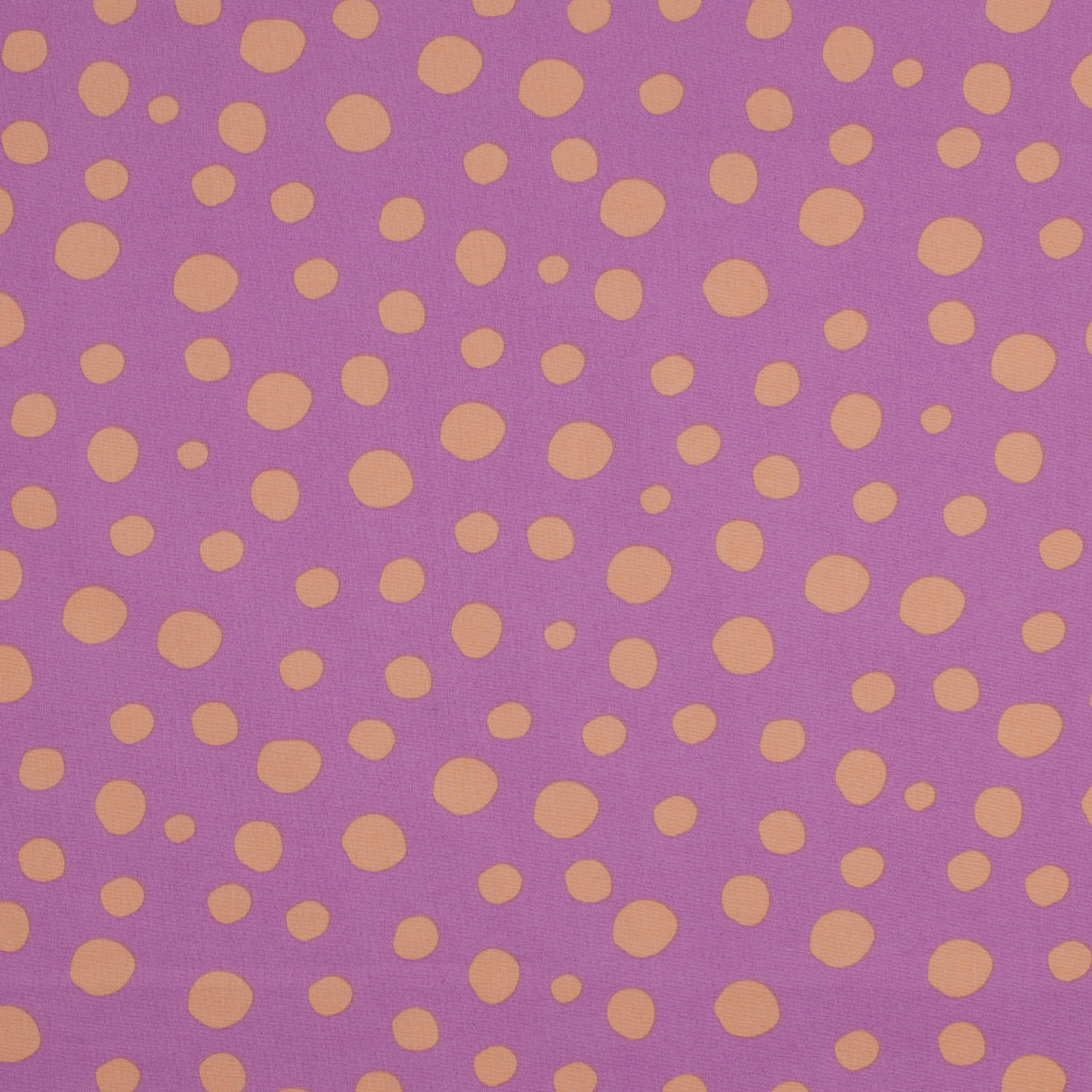 Baumwolle Popeline DOTS pfirsich/lila
