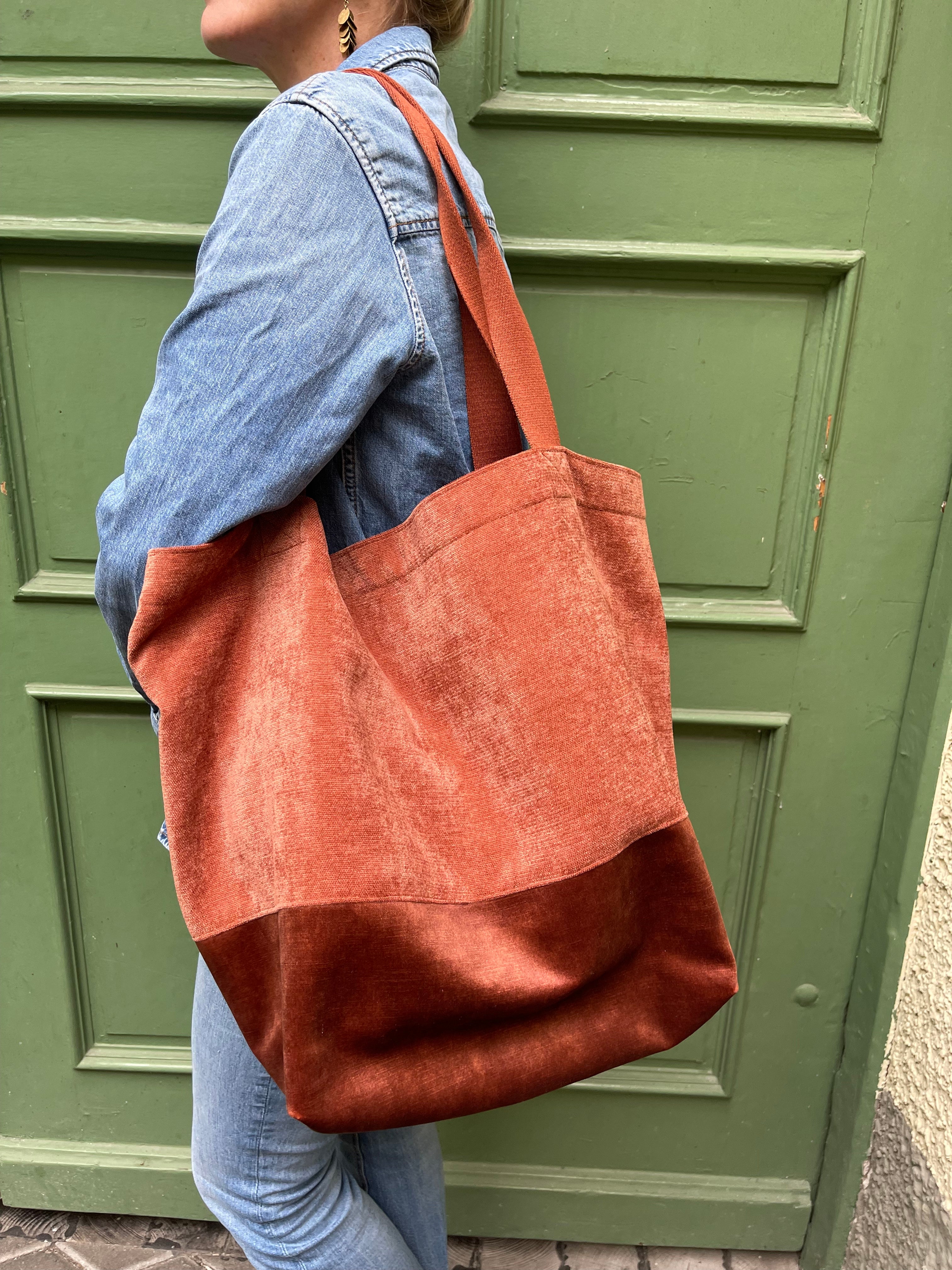 Shopper TONI VELVET caramel tobacco