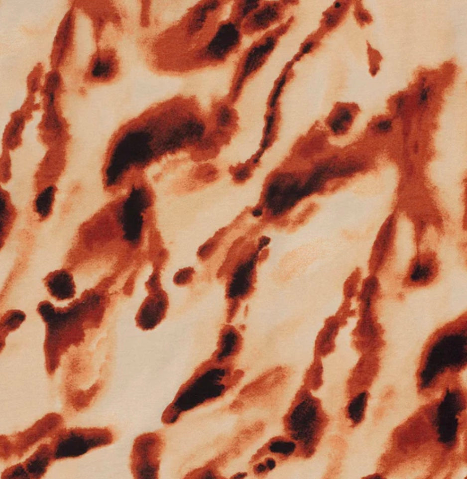 Viskose Crepe Nylon BATIK ziegelrot